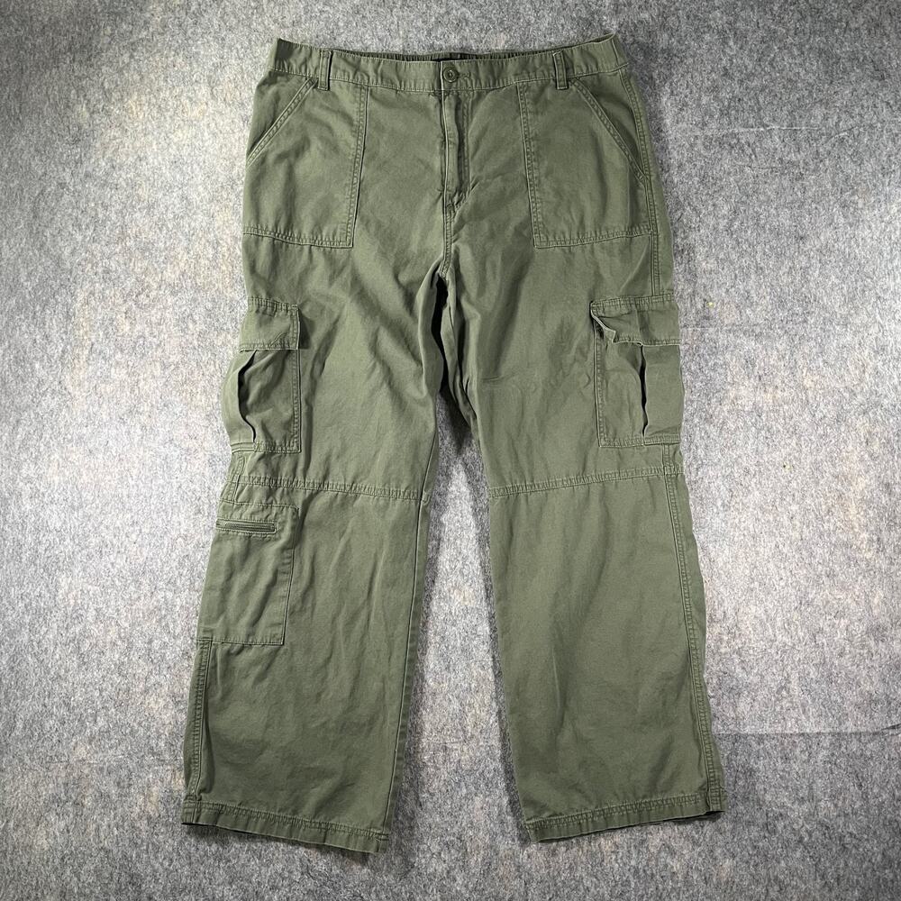 Aeropostale Utility Cargo Pants / Mens XXL / Olive Green Elastic Waist Utility